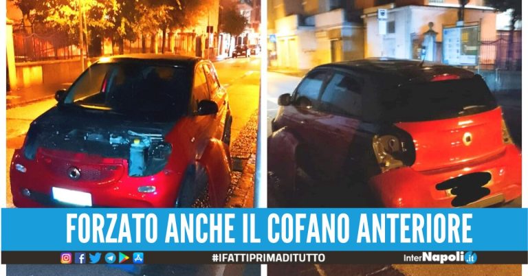 Ladri in azione ad Aversa, rubati i fari di una Smart