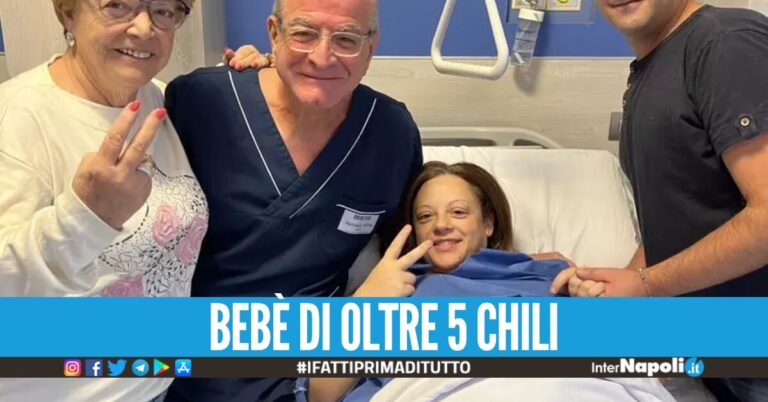 Parto da record ad Avellino, Luigi nasce di 5 chili e 100 grammi