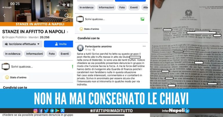 Prende caparra e anticipo per la camera, poi scompare studente fuorisede truffato a Materdei