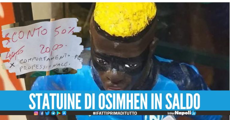 San Gregorio Armeno, le statuine di Osimhen scontate al 50% Poco professionale