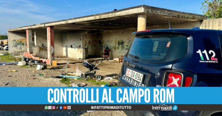 Auto senza assicurazione e rifiuti pericolosi, scattano i sequestri al campo rom di Giugliano