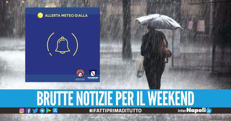 Temporali intensi e improvvisi, scatta l'allerta meteo in Campania: durerà 24 ore