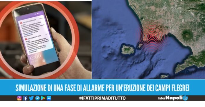 In arrivo messaggio IT-Alert sui cellullari dei napoletani per la simulazione di attività vulcanica