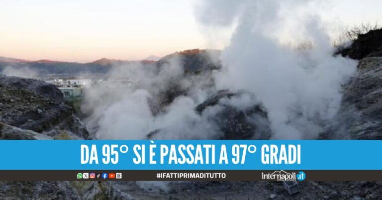 Campi Flegrei, in un mese aumentata di 2 gradi la temperature delle fumarole