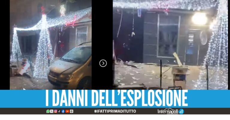 Bomba esplosa a Barra: danneggiati bar, panificio e auto in sosta