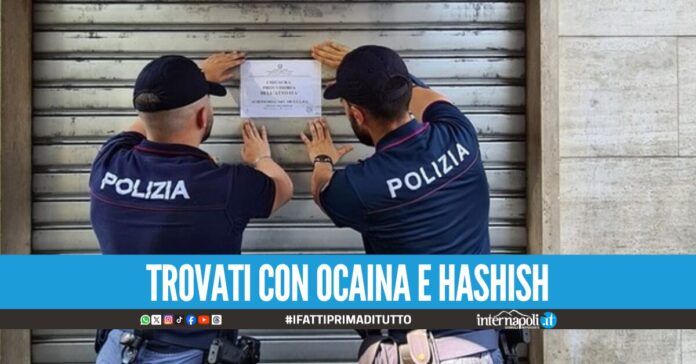 Sospeso per 15 giorni noto bar a Chiaia, titolare ed il padre trovati con droga e soldi