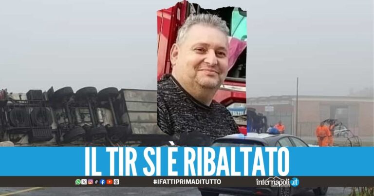 Lutto nel Salernitano, il camionista Alfonso muore nell'incidente