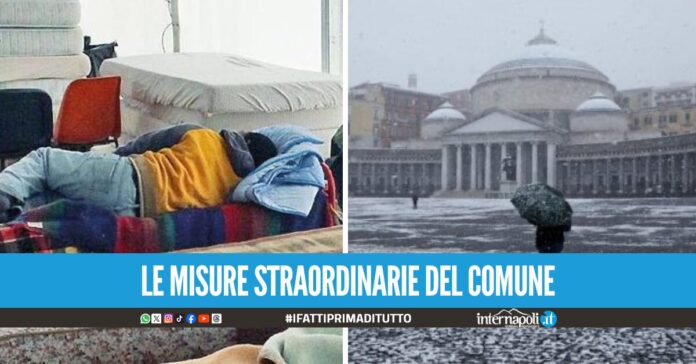 Emergenza freddo a Napoli, posti letto e docce calde per i più bisognosi