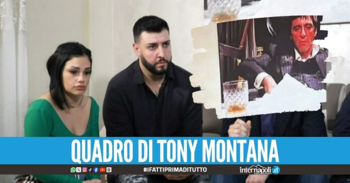 Il quadro di Scarface in casa degli sposini: 