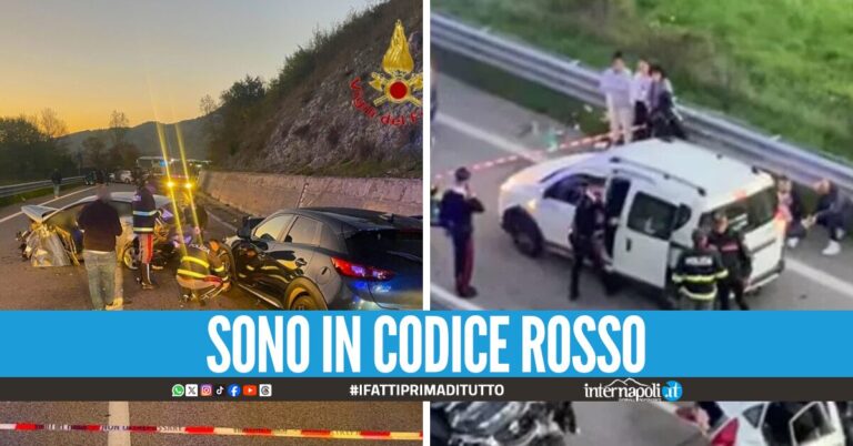 Maxi incidente mentre vanno alla sagra a Montella, feriti due automobilisti di Giugliano