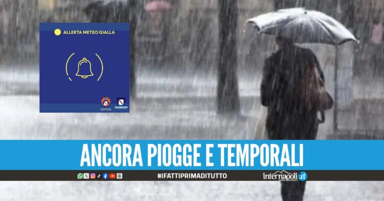 Prorogata l'allerta meteo gialla in Campania, l'avviso della Protezione Civile