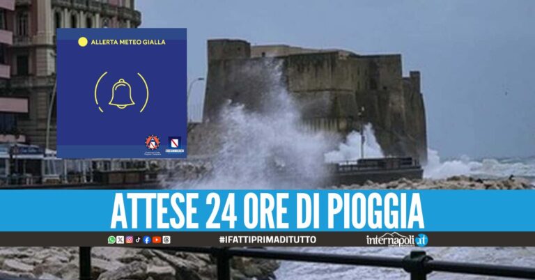 Torna il maltempo a Napoli e in Campania, emanata l'allerta meteo