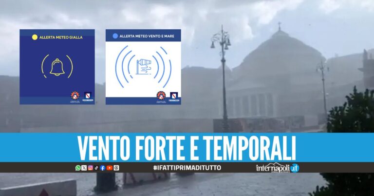 Napoli e la Campania ancora nella morsa del maltempo, prorogata l'allerta meteo