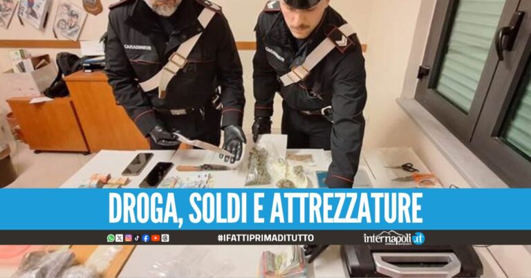 Una centrale dello spaccio nel garage di casa, preso pusher "itinerante" a Trentola Ducenta