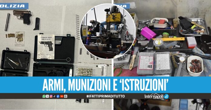 Officina delle armi scoperta a Sant'Anastasia, pistole giocattolo trasformate in vere: due arresti