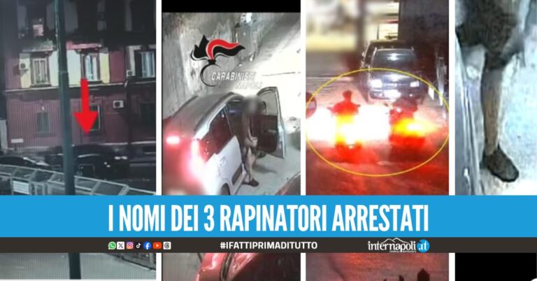 Presi i 3 rapinatori di Neres, sono del rione Lauro a Fuorigrotta incastrati dalle immagini