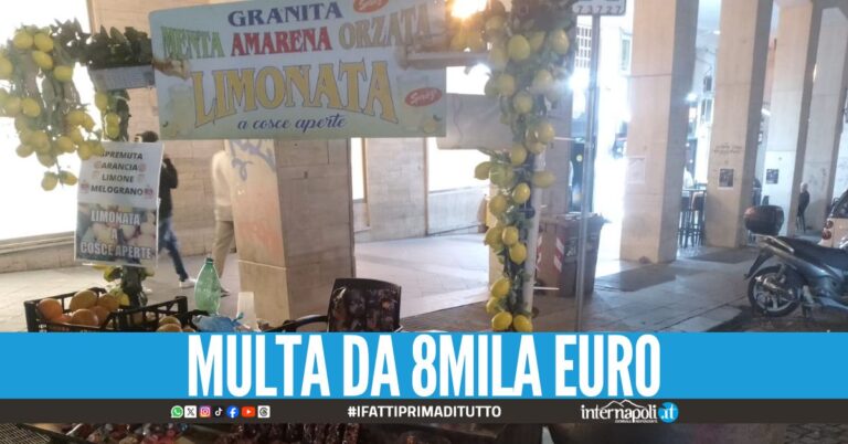 Stop alla limonata a 'coscia aperte', carrettino sequestrato a Napoli