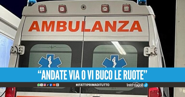 Qui le ambulanze non le vogliamo, equipaggio 118 aggredito a Frattamaggiore