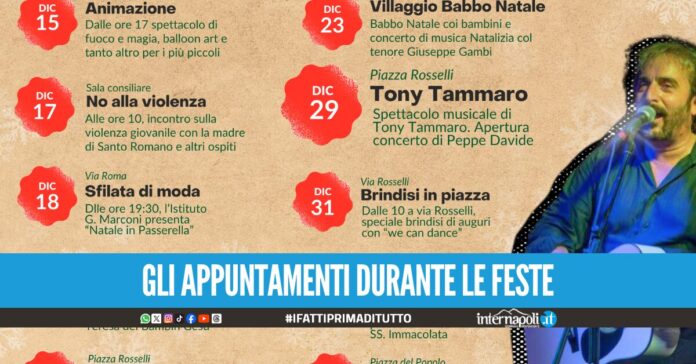 Animazione, concerto di Tony Tammaro e Befana in piazza: il calendario degli eventi a Qualiano