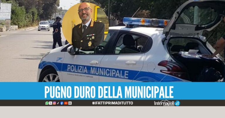 Controlli della Municipale a Giugliano, quasi 300 multe in appena due settimane
