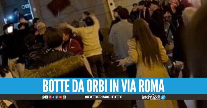 Maxi rissa durante il brindisi della vigilia ad Aversa, volano sgabelli e tavolini