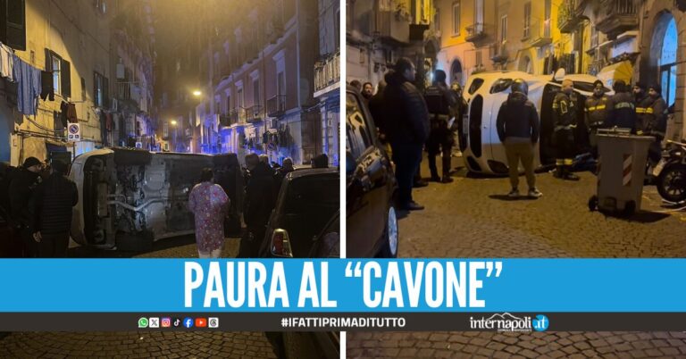 Noleggiano una Maserati e si schiantano contro le auto in sosta in strada a Napoli, poi si ribaltano