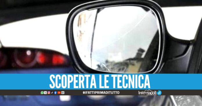 Sasso contro l'auto nel Casertano, beccati 3 truffatori dello specchietto