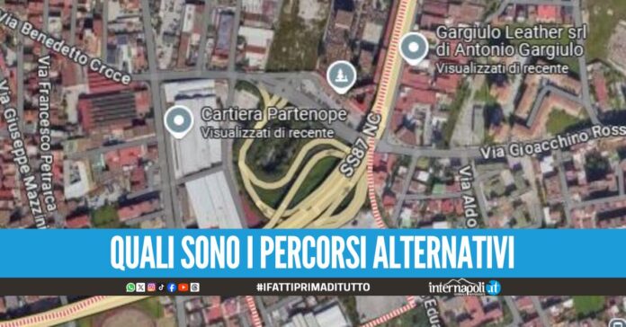 Disagi sulla Statale Sannitica chiuse due rampe all’altezza del Cimitero di Arzano-Casoria-Casavatore