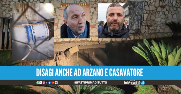 Esplode condotta idrica in via Cupa dell'Arco a Secondigliano, 20 famiglie evacuate