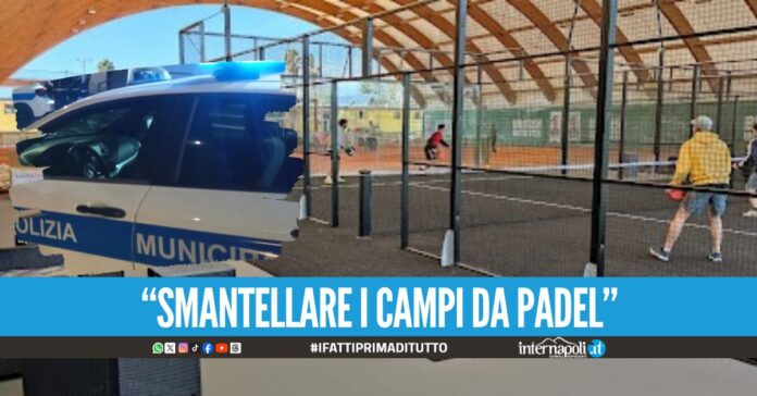 Giugliano, nuovo blitz della Municipale al centro sportivo Anthares diffida sull'utilizzo dei campi da padel