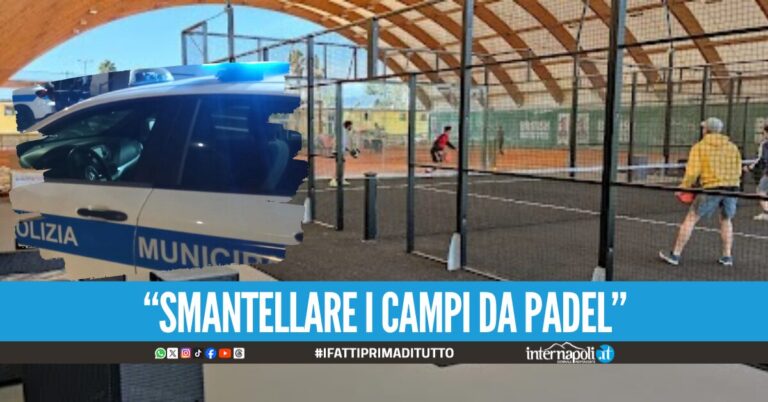 Giugliano, nuovo blitz della Municipale al centro sportivo Anthares diffida sull'utilizzo dei campi da padel