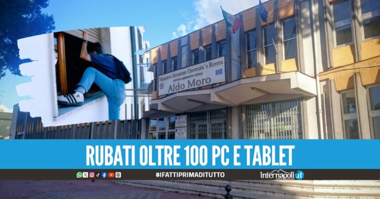 Ladri di futuro a Casalnuovo, saccheggiata la scuola Aldo Moro danni per 50mila euro