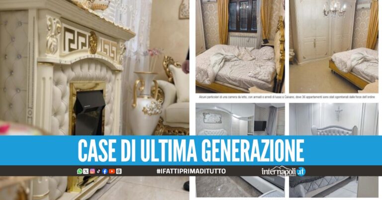 Le case "extra lusso" degli sgomberati di Caivano, dai rubinetti dorati ai bagni in marmo