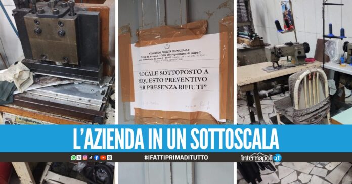 Sequestrato cinturificio clandestino ad Arzano, abbandonava pellami e solventi in strada