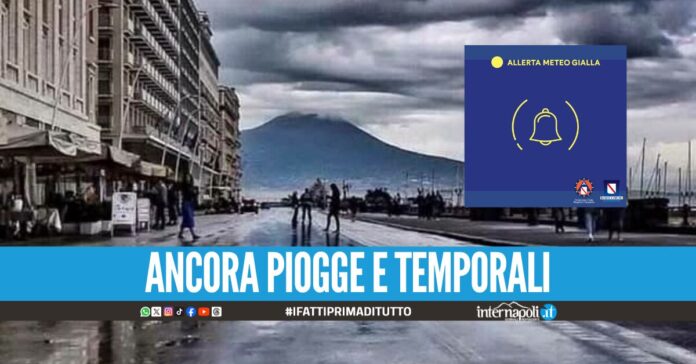 Campania ancora nella morsa di pioggia e gelo, prorogata l'allerta meteo