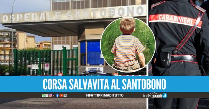 Napoli, bimbo di 6 anni ingoia una monetina e non respira: salvato dai carabinieri