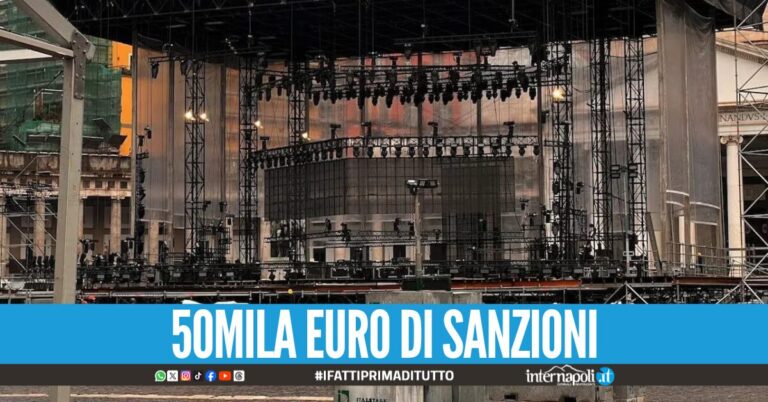 Scoperti 21 lavoratori a nero smontavano il palco di X Factor a Napoli