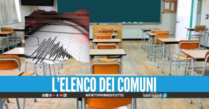 Scuole chiuse nel Casertano, allerta dei sindaci dopo il terremoto