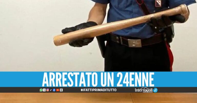 Caos nel bar a Casalnuovo, titolare colpito con la mazza da baseball
