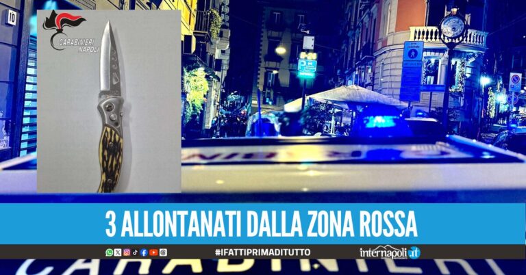 Controlli nella movida di Chiaia denunciato un ragazzino con un coltello di 15 cm