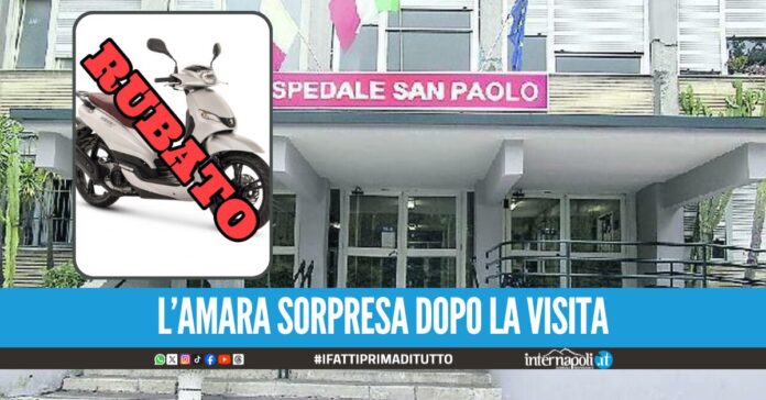 Va in pronto soccorso per accertamenti e gli rubano lo scooter, vergogna nel parcheggio dell'ospedale San Paolo