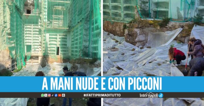 Crollo al cimitero di Poggioreale, i parenti dei defunti scavano tra le macerie per recuperare i resti