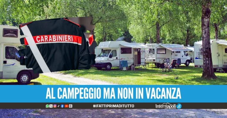 Rubavano gli infissi di un bungalow nel camping a Varcaturo, beccata intera famiglia