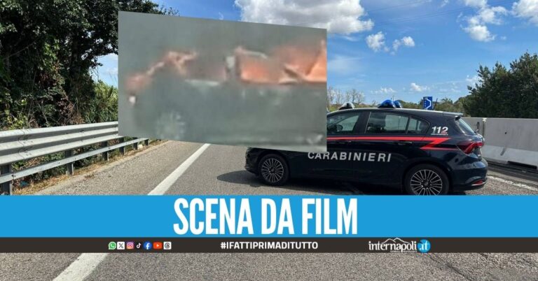 Banditi rapinano il portavalori, auto bruciate e chiodi lungo la Statale nel Foggiano