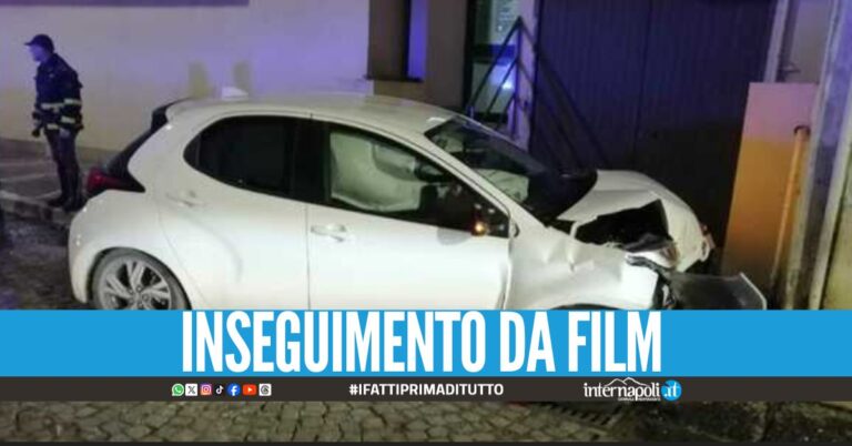 Un folle inseguimento iniziato a Piedimonte San Germano, in provincia di Frosinone, e proseguito in autostrada, finito contro la
