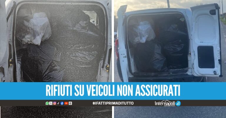 Smaltimento illecito di rifiuti tra Giugliano e Pozzuoli, scoperti e multati due "furbetti"