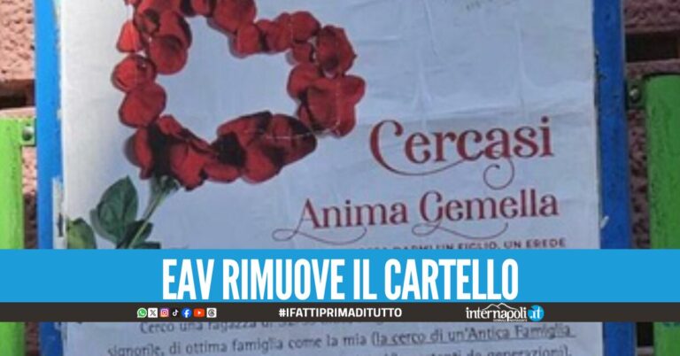 “Cerco anima gemella”. Spopola a Napoli il manifesto d’amore di Stefano