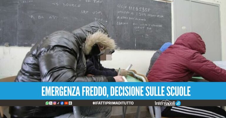 Emergenza maltempo e freddo in Campania, l'elenco dei Comuni che chiudono le scuole
