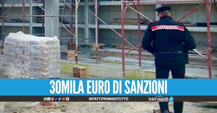 Lavoratori in nero e irregolarità nel cantiere della chiesa, 5 denunciati nel Casertano