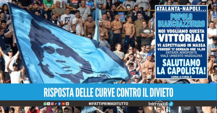 Atalanta-Napoli, le Curve rispondono così al divieto di trasferta: 